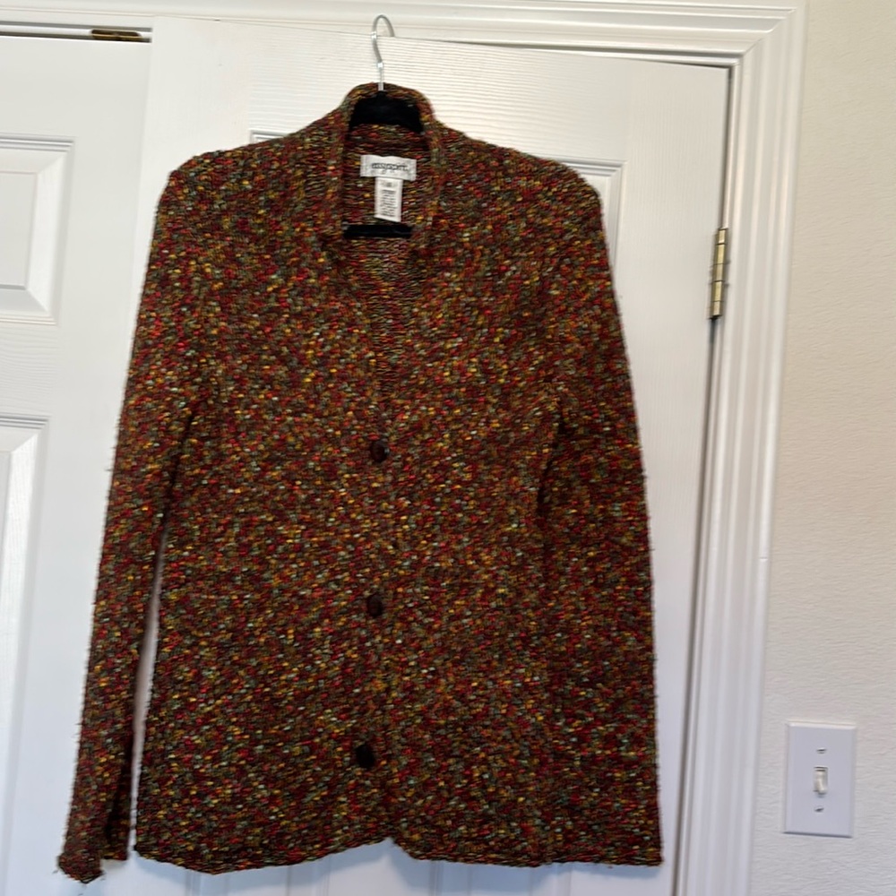 Easy spirit unlined jacket beautiful multi colored